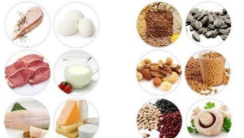 Produkty s vysokým obsahom živočíšnych a rastlinných bielkovín pre mužskú potenciu